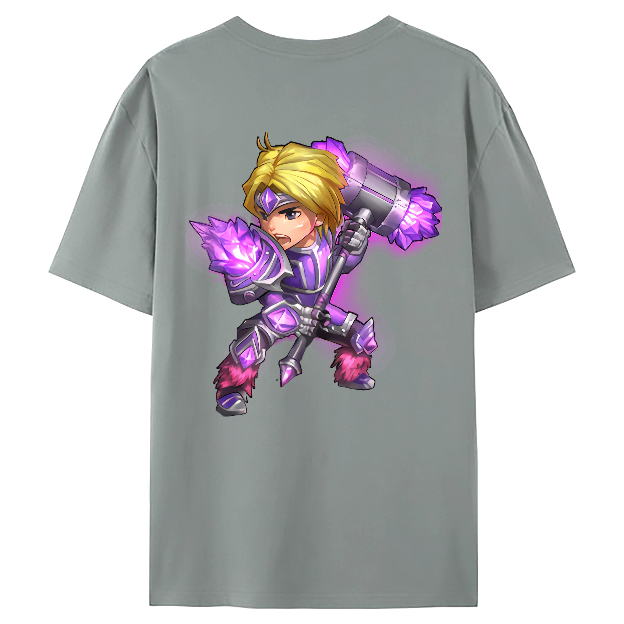 （画像用） リーグ・オブ・レジェンド League of Legends LOL 綿100％ メンズ半袖Tシャツ（バックプリント） 通気性